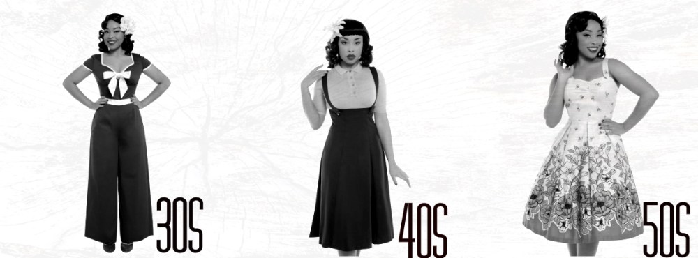 collage of fashion time line